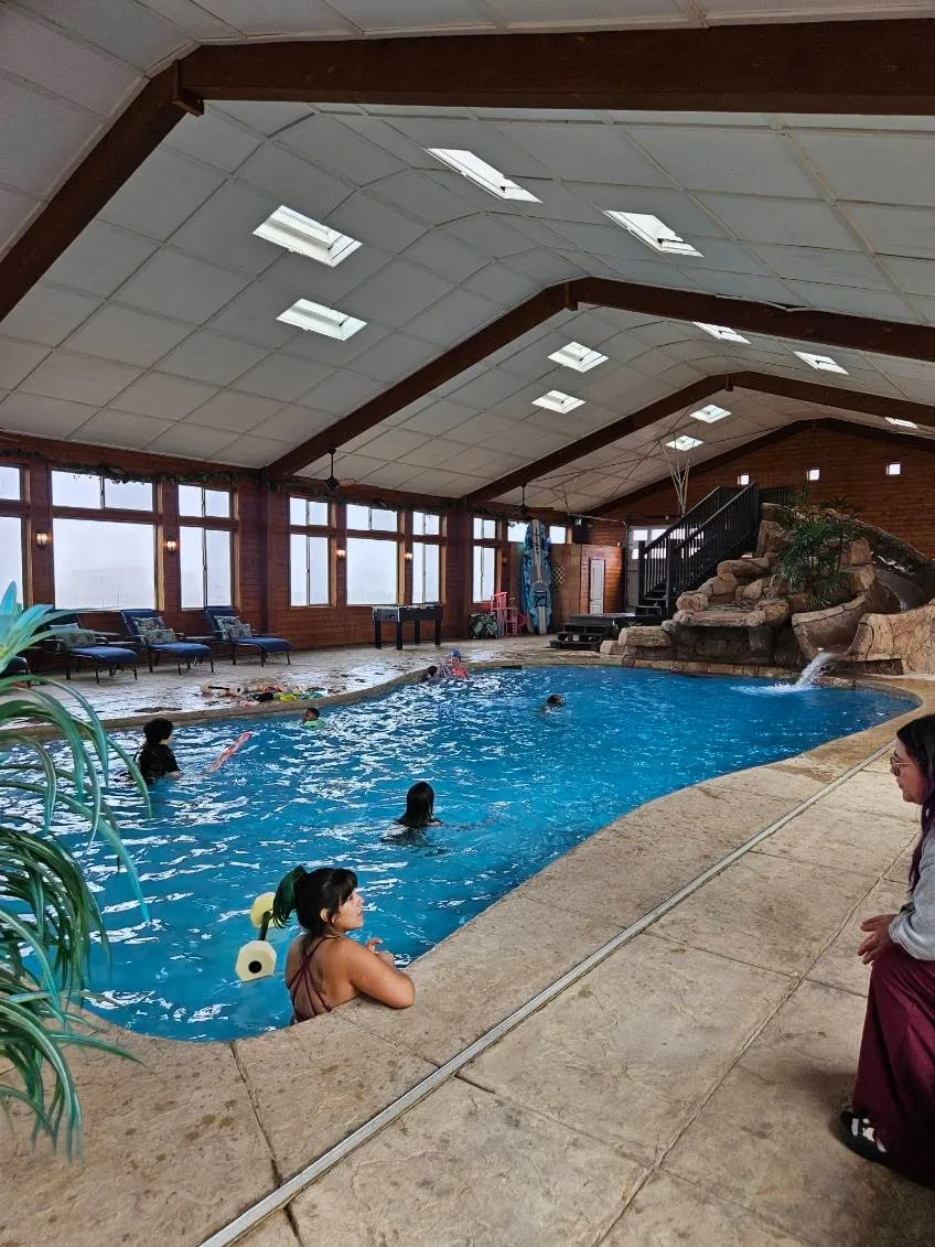 Adult swimmers in the indoor pool